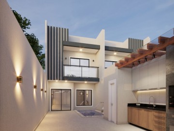 Casa 4/4, sendo 1 su�te m�ster, no Loteamento Sevilha